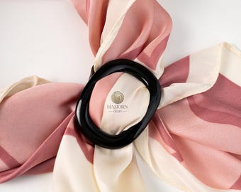 Buffalo Horn Scarf Rings Scarf Clip Scarf Slides For Women Medium size 6.1 x4.6 cm