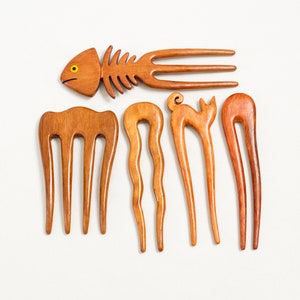 Lot de 5 fourchettes à cheveux en bois pour femmes Symbole de bâtons à cheveux pour petits pains Fourche à cheveux pour cheveux longs Accessoires cheveux Épingle à cheveux pour femme