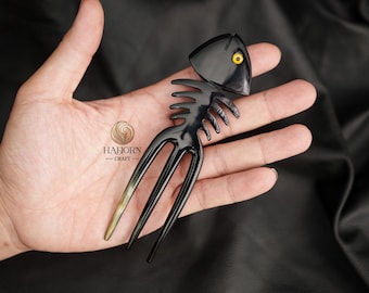 Horn Hair Fork For Women Fish bone Hair Stick For Buns Hair Sticks For Long Hair Hair Accessories Hair Pick For Women