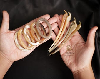 Set 5 Buffalo Horn Oval Shawl pin For Women Hair Pin For Buns Hair Sticks For Long Hair Hair Accessories Hair Pick For Women