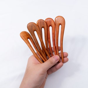 Lot de 5 fourchettes à cheveux en bois 2 dents pour femme, bâtons à cheveux pour petits pains, fourchette à cheveux pour cheveux longs, accessoires pour cheveux Épingle à cheveux pour femme