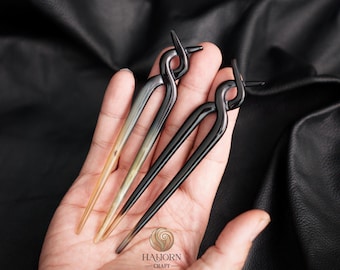Horn 2 Prongs Hair Fork For Women Hair Stick For Buns Hair Fork For Long Hair Hair Accessories Hair Pin For Women