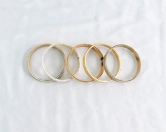 Set of 5 Horn Bangle Bracelets for women Stacking Bracelets For Women