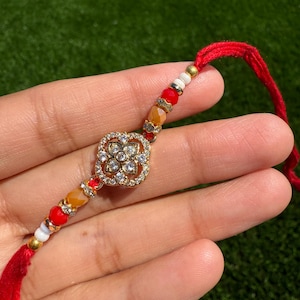 Designer Rakhi for Brother | Elegant Rakhi with Stone Work | Premium Rakhi | Traditional Raksha Bandhan Rakhi | Fancy Rakhi 2025