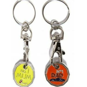 Trolley Token New 1 Pound Coin Pound Shape 12 Sided UK Shopping Cart Key Ring Release Shop Supermarket Locker Keychain Gift For Mum Dad