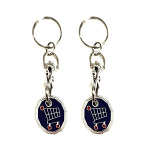 Trolley Token New 1 Pound Coin Pound Shape 12 Sided UK Shopping Cart Key Ring Release Shop Supermarket Locker Keychain Funky Trolley