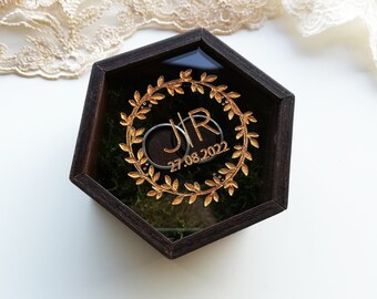 Ring Box aus Holz, Ringschatulle aus Holz, Ringträger Box aus Holz, Ringträger aus Holz, Ringbox aus Holz, Ringträger aus Holz, Geschenk für Braut