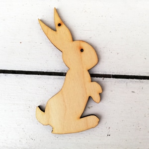 Hase Holzformen, Unfertige Handwerksware, Holzformen, Hasenanhänger, DIY EsterEtiketten, Holzkaninchen Formen Bastelbedarf, Ester Hase
