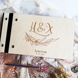 Gästebuch Hochzeit, Gästebuch Alternative, Hochzeitsgästebuch, Personalisiertes Gästebuch aus Holz