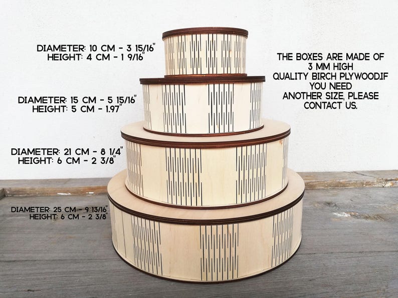 Custom Round Box With Logo, Wooden Custom Box, Personalized Wood Box ...