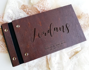 Wedding Guest book, Wooden Modern guest book