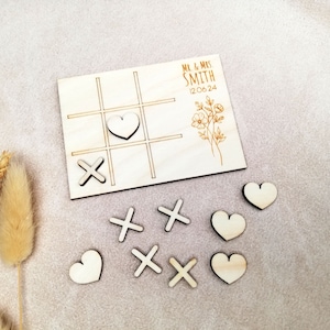 Тic Tac Toe Wedding Favours In Bag, Personalised Noughts and Crosses Wedding Gifts For Guests, Wedding Games favors