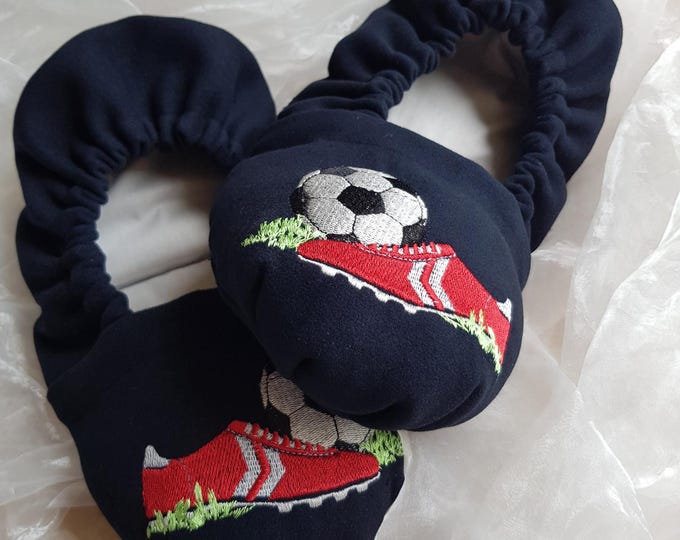 Featured listing image: Embroidered item, football, corn shoes, Christmas, Santa Claus, customizable, microwave, football boots, spelt shoes, size 32-48