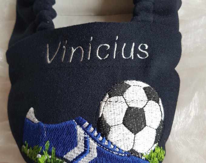 Featured listing image: Embroidered item, football, corn shoes, Christmas, Santa Claus, customizable, microwave, football slippers, spelt shoes, size 32-48