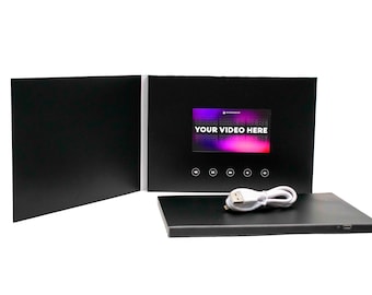 Folleto de video en blanco *NEGRO* (video personalizable) 36 HORAS