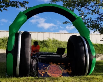 Customizable Giant Inflatable Headphones for DJ Booths and More