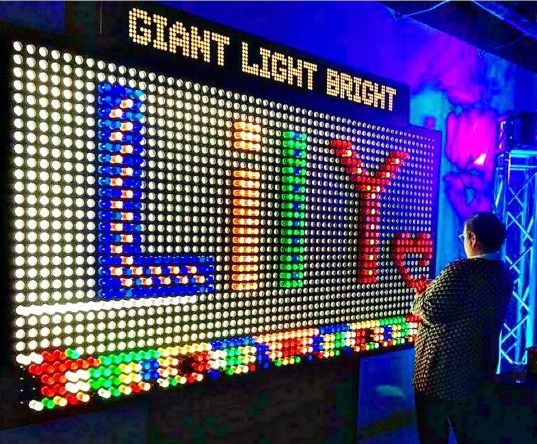 Giant Light Bright Lite Brite Light up Peg Board 4x8 Jumbo Colorful  Entertainment Activity 