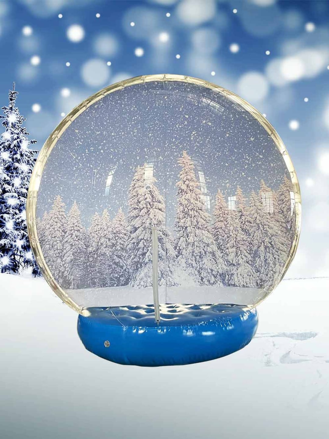 Giant Inflatable Snow Globe With Artificial Snowflakes & Etsy