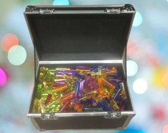 600 Giant Light Bright Pegs and Case | Lite Brite Round Polished Clear Rods | Translucent Smooth Acrylic Dowels