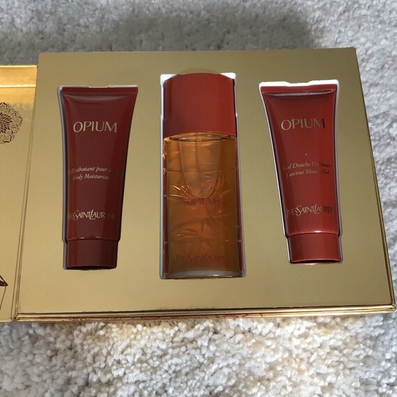 YSL Opium EDT 50ml Body Lotion 75ml Shower Gel 75ml Vintage Etsy