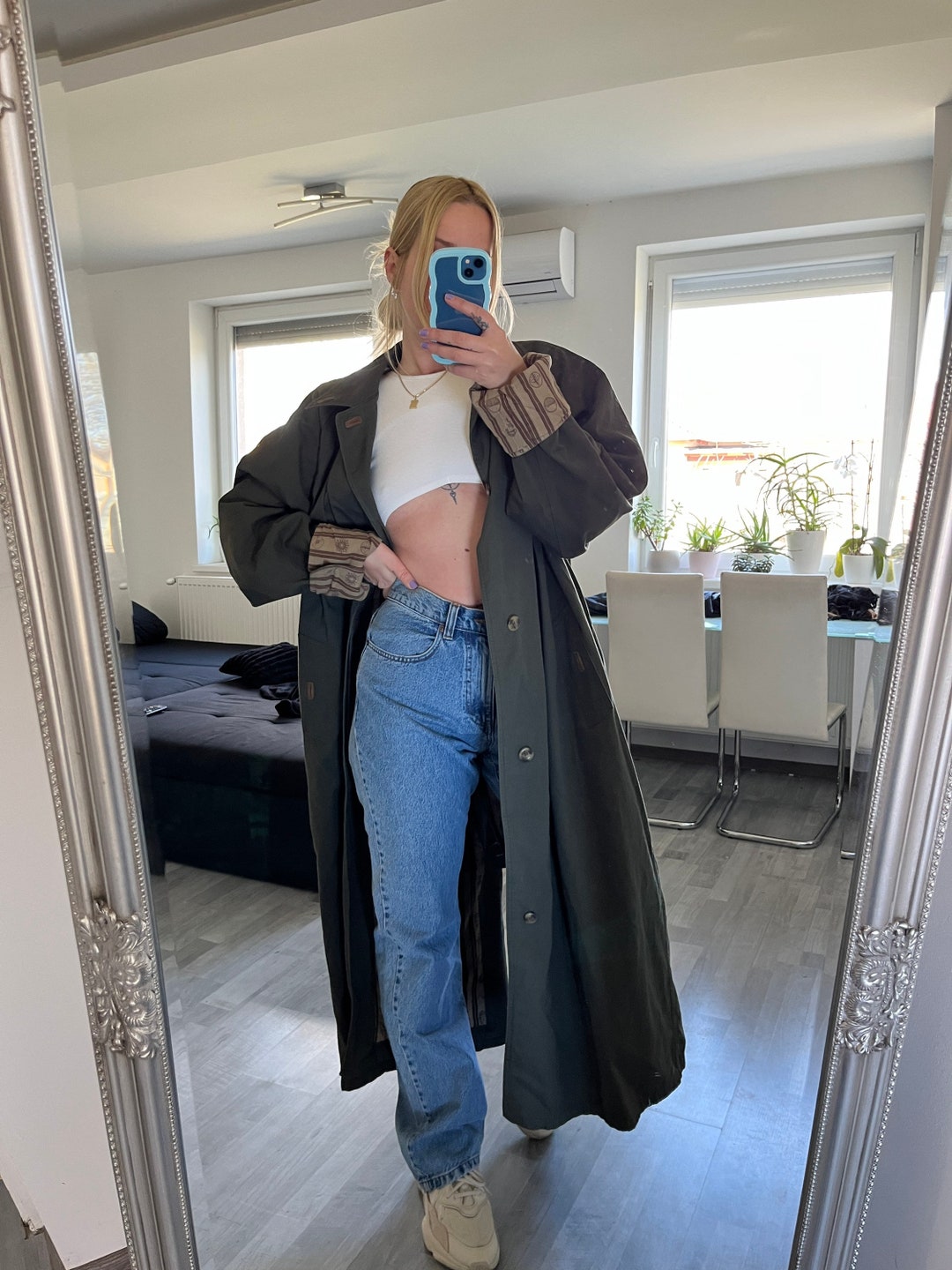 Huge Warm Padded Maxi Trench Coat M XXL Etsy Singapore