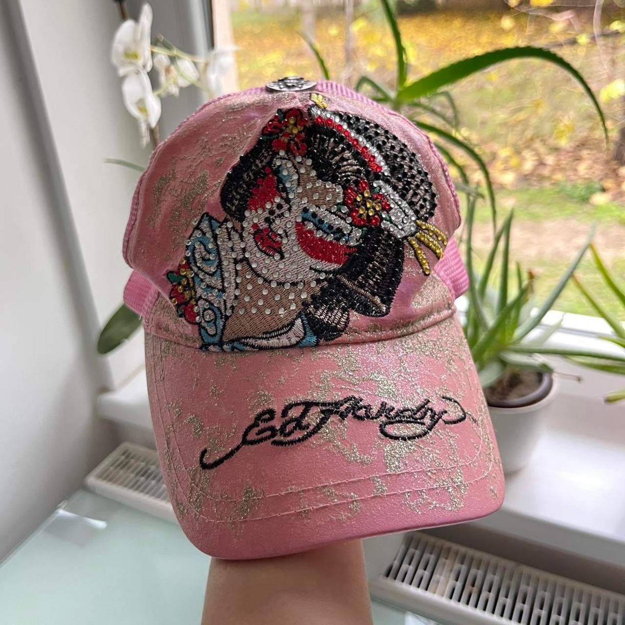 Vintage Y2K Ed Hardy by Christian Audigier Pink Tokyo Geisha trucker hat Vintage Ed Hardy by Christian Audigier Skull Trucker Cap - Etsy main image 4