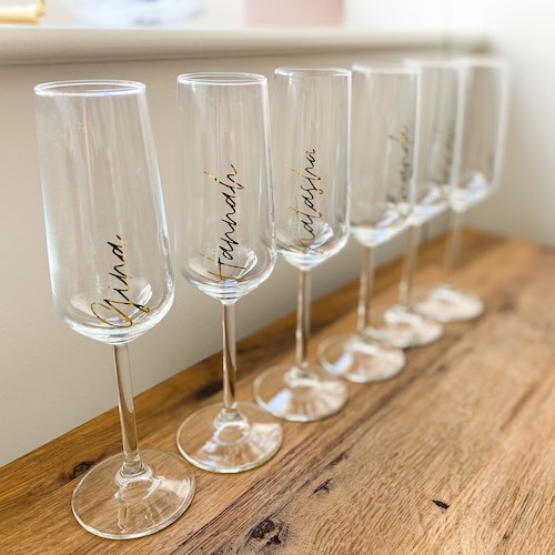Pair/3/4/5 Personalised Champagne Flutes Hen Party Bride Etsy UK