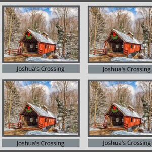 Christmas Cards - Covered Bridge in Winter / 4 Pack