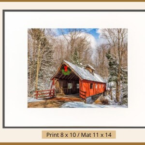 Print - Covered Bridge In Winter