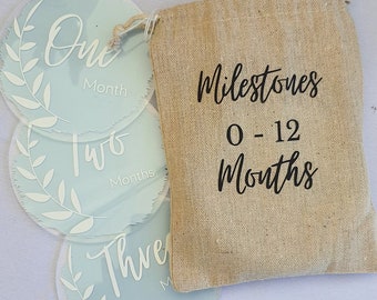 Acrylic Baby Monthly Milestone Plaques