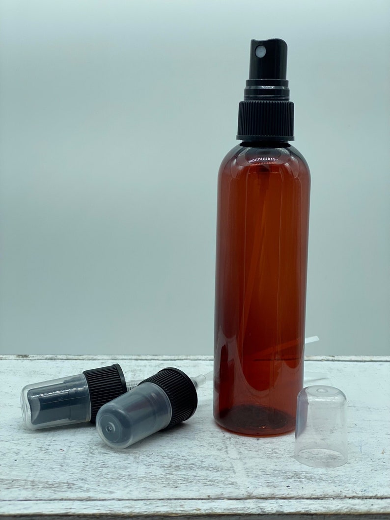 All stores Manufacturer regenerated product are sold 4oz Plastic Amber Cosmo Round Bottle Fine with Sprayer 10c Mist