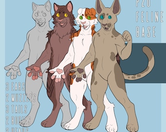 P2U Feline Fursona Base