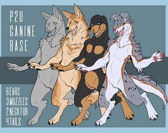 P2U Canine Fursona Base