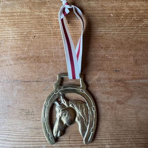 Vintage Brass Hanging Horse Brasses Head Decoration