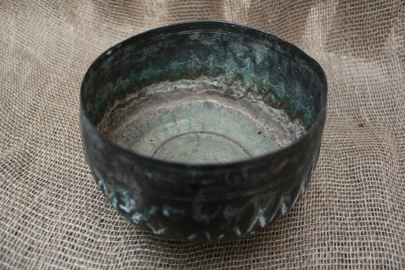 Antique Islamic Copper Bowl Middle Eastern Hammered Pot Planter Etsy