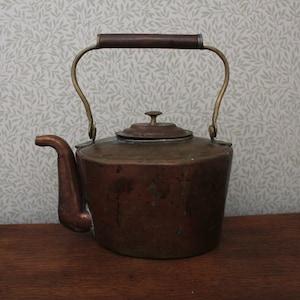 Antique Copper Kettle Farmhouse Decorative Teapot