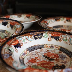 Antique Royal Wood & Son Verona Bowls Semi Porcelain Oriental Serveware