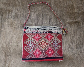 Vintage Bohemian Carpet Cross Body Satchel Bag Shoulder Handbag Boho Kilim Festival Fashion