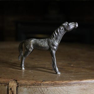 Antike Silber Pferdefigur Bauernhaus Dekor Ornament