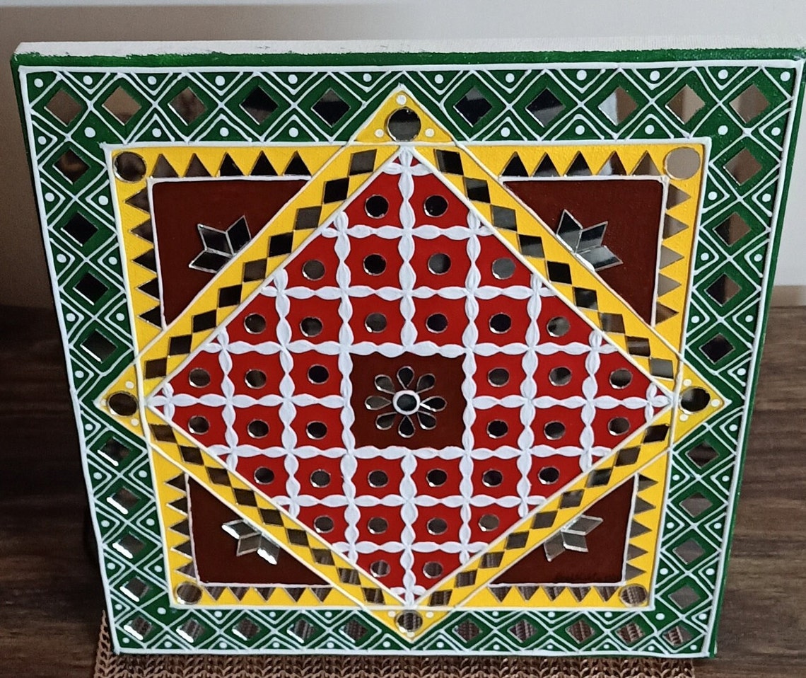 Handmade Lippan Art Mirror Wall Hanging Indian Lippan Art for Etsy