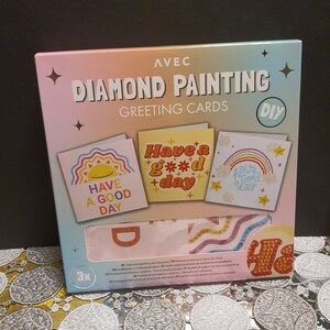 Diamond Painting Grußkarten mit Umschlägen   3 Stück 18cm x 18cm Blitzversand
