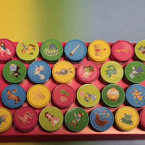 Stempel Set mit 26 selbstfärbenden Stempeln für Kinder Blitzversand  Geschenk  #Prinzessin