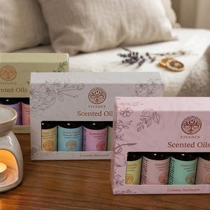 Duftöl Set 5 x 10 ml Scented Oils Aromatherapie Raumduft Geschenkset Ölbrenner Diffuser