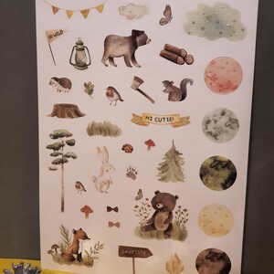 Aufkleber Sticker 35 Aufkleber Wildtiere Camp Scrapbook Kartenherstellung Blitzversand #1