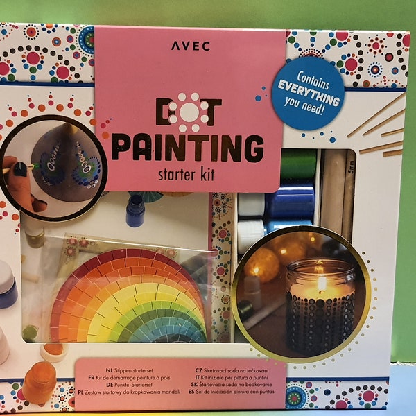 Dot Painting Starter Kit Mit 8 Farben Blitzversand Avec Ostern Geschenk