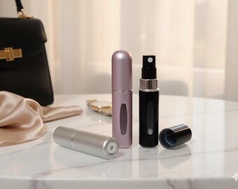 2 Stück Mini-Parfümzerstäuber 5 Ml – Nachfüllbar, Diamantförmig, Auslaufsicher Für Unterwegs