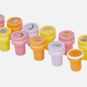 Stempelset für Kinder Ostern 12 Stempel selbstfärbend Blitzversand Osterhase Ostereier Geschenk #2
