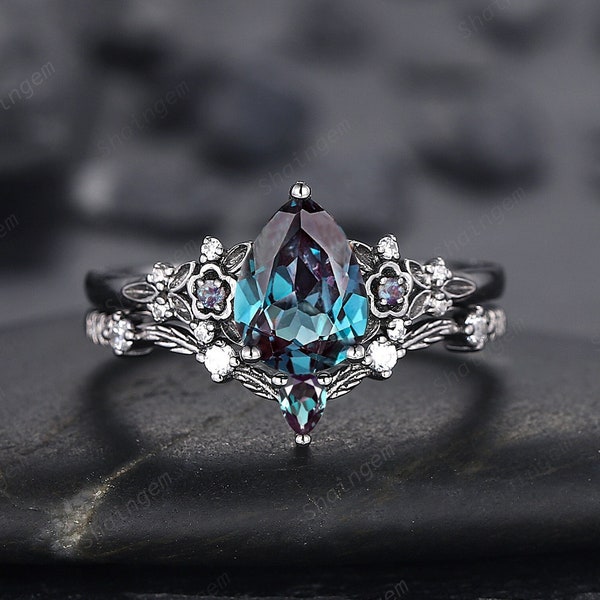 Gothic Engagement Ring Etsy