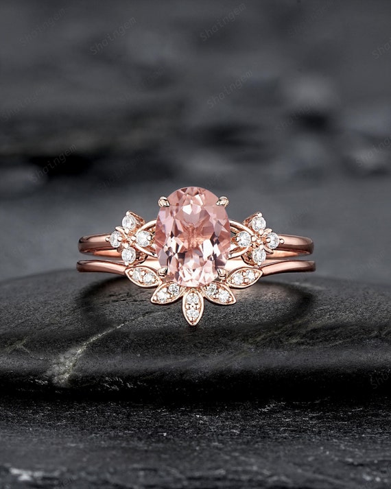 Anillo Oro Rosa Anillo Morganita Rosa ▷Anillo Oro Rosa Morganita - Main Image