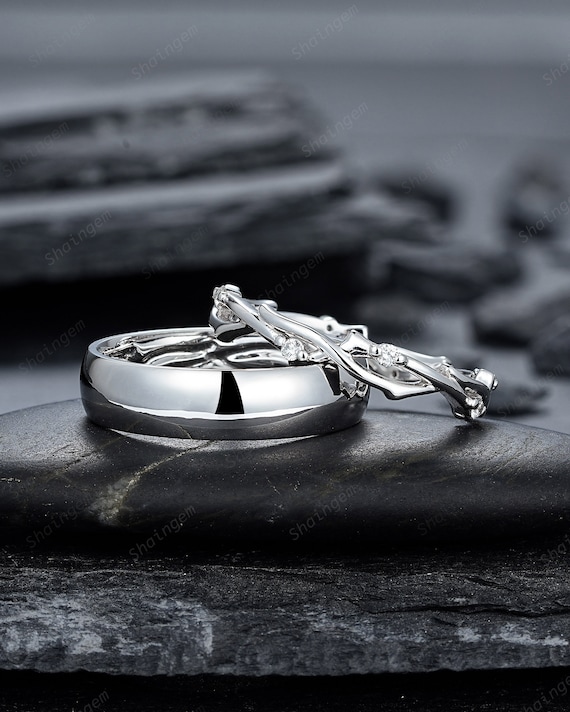 Set Di Fedi Nuziali Della Principessa Leila E Di Han Solo, Fedi Nuziali Di Star Wars, Anelli Coordinati I Love You I Know, Set Di Anelli Di Fidanzamento Rebel Alliance - Foto 2